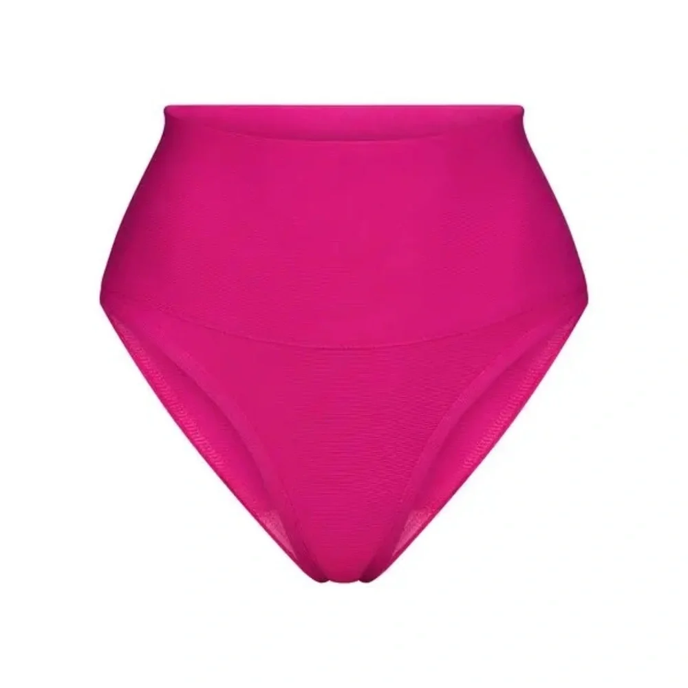SKIMS•high waist knit magenta bikini bottom XS NWT